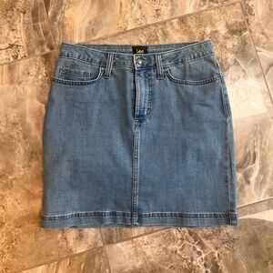 Lee Women Western Travel Y2K Mid Rise Mini Denim Jean Skirt